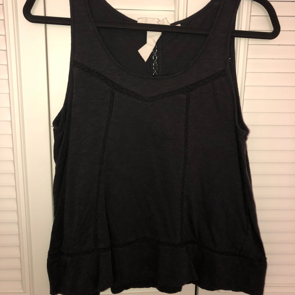 Grey cutout tank top